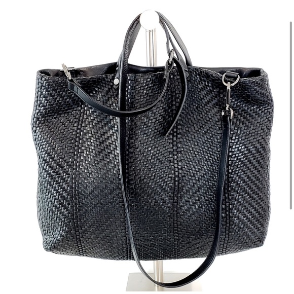 Kooba Handbags - Kooba Large Woven Tote Bag - Black